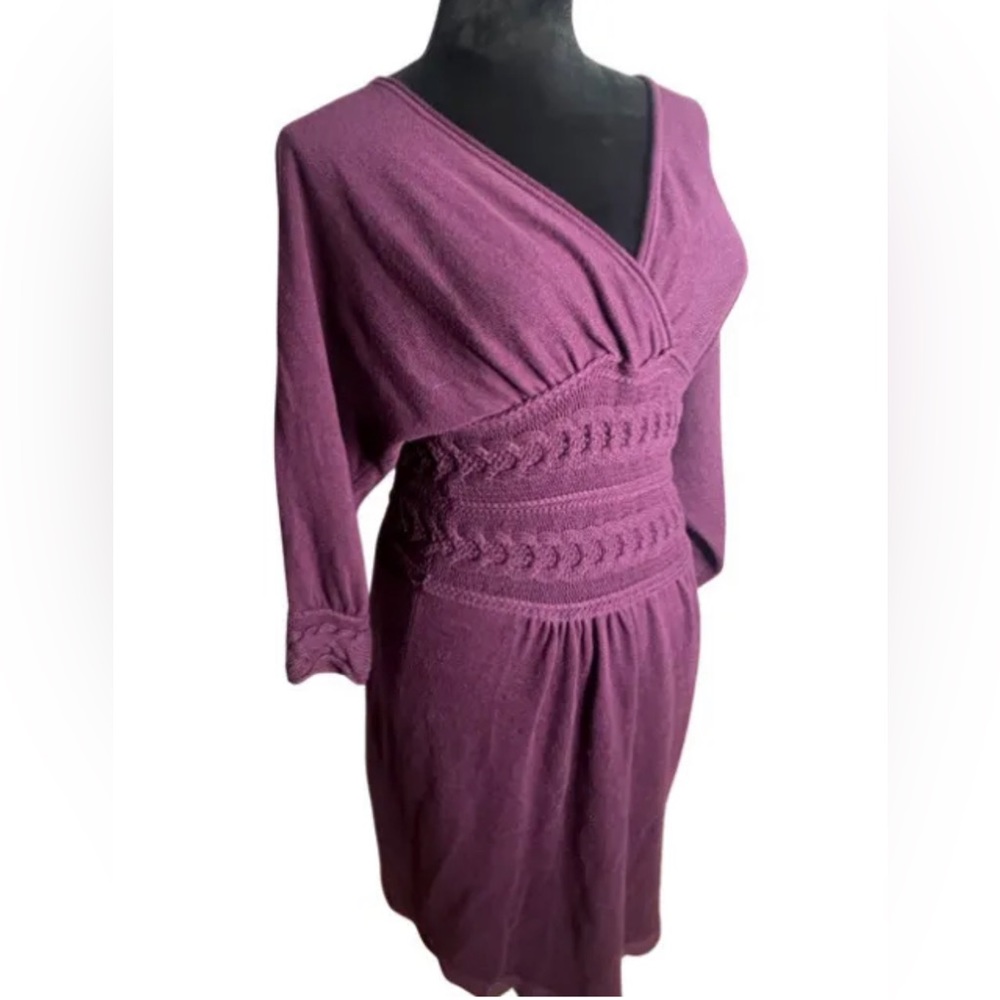 Max Studio Knitted Eggplant/Plum color Dress. Size XSmall